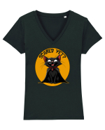 SCARED YET? - PISICA NEAGRA - DRACULA Tricou mânecă scurtă guler V Damă Evoker