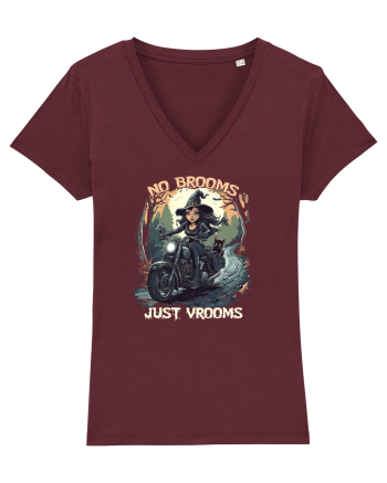 NO BROOMS, JUST VROOMS Burgundy