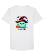 Halloween cute ghost  Tricou mânecă scurtă guler larg Bărbat Skater