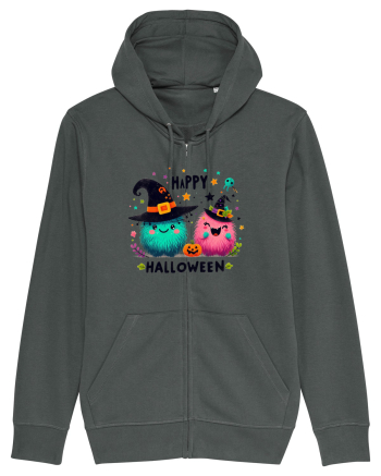 Happy Halloween cute ghost  Anthracite