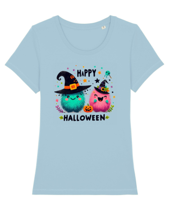 Happy Halloween cute ghost  Sky Blue