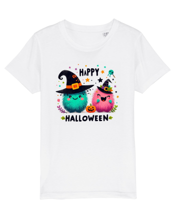 Happy Halloween cute ghost  White