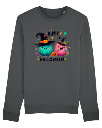 Happy Halloween cute ghost  Anthracite