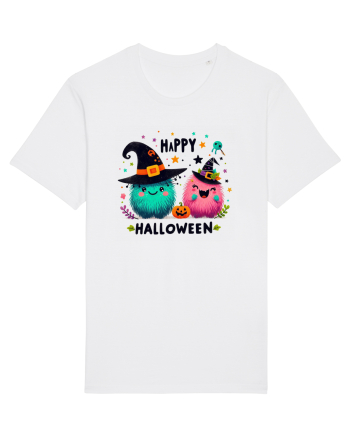 Happy Halloween cute ghost  White