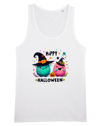 Happy Halloween cute ghost  White