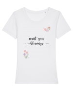 Count your Blessings Tricou mânecă scurtă guler larg fitted Damă Expresser