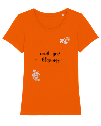 Count your Blessings Bright Orange
