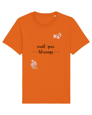Count your Blessings Bright Orange