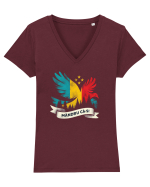 Mandru ca is! Tricou mânecă scurtă guler V Damă Evoker