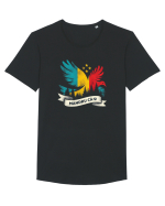 Mandru ca is! Tricou mânecă scurtă guler larg Bărbat Skater