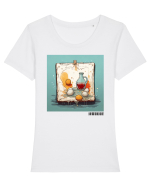 L-AM FACUT CU OU SI CU OTET Tricou mânecă scurtă guler larg fitted Damă Expresser