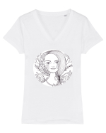 Clara Tricou mânecă scurtă guler V Damă Evoker