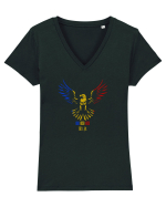 Unirea din 1918 - 1859 - 1600 - 82 i.Hr. - Acvila de munte Tricou mânecă scurtă guler V Damă Evoker