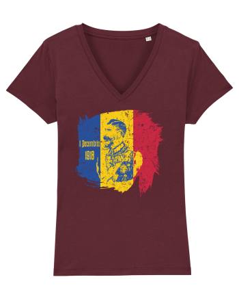 Unirea 1 Decembrie 1918 - Regele Ferdinand 1 Burgundy