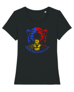 PROUD ROMANIAN GIRL - Romanca mandra Tricou mânecă scurtă guler larg fitted Damă Expresser