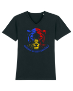 Mandra ca sunt romanca Tricou mânecă scurtă guler V Bărbat Presenter