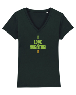 I LOVE MURATURI - IUBESC MURATURILE Tricou mânecă scurtă guler V Damă Evoker