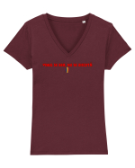 VINUL SE BEA, NU SE DISCUTA Tricou mânecă scurtă guler V Damă Evoker