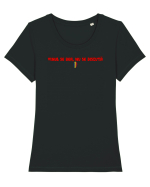 VINUL SE BEA, NU SE DISCUTA Tricou mânecă scurtă guler larg fitted Damă Expresser