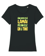 CAND VIATA ITI DA LAMAI, FA DIN ELE GIN & TONIC Tricou mânecă scurtă guler larg fitted Damă Expresser