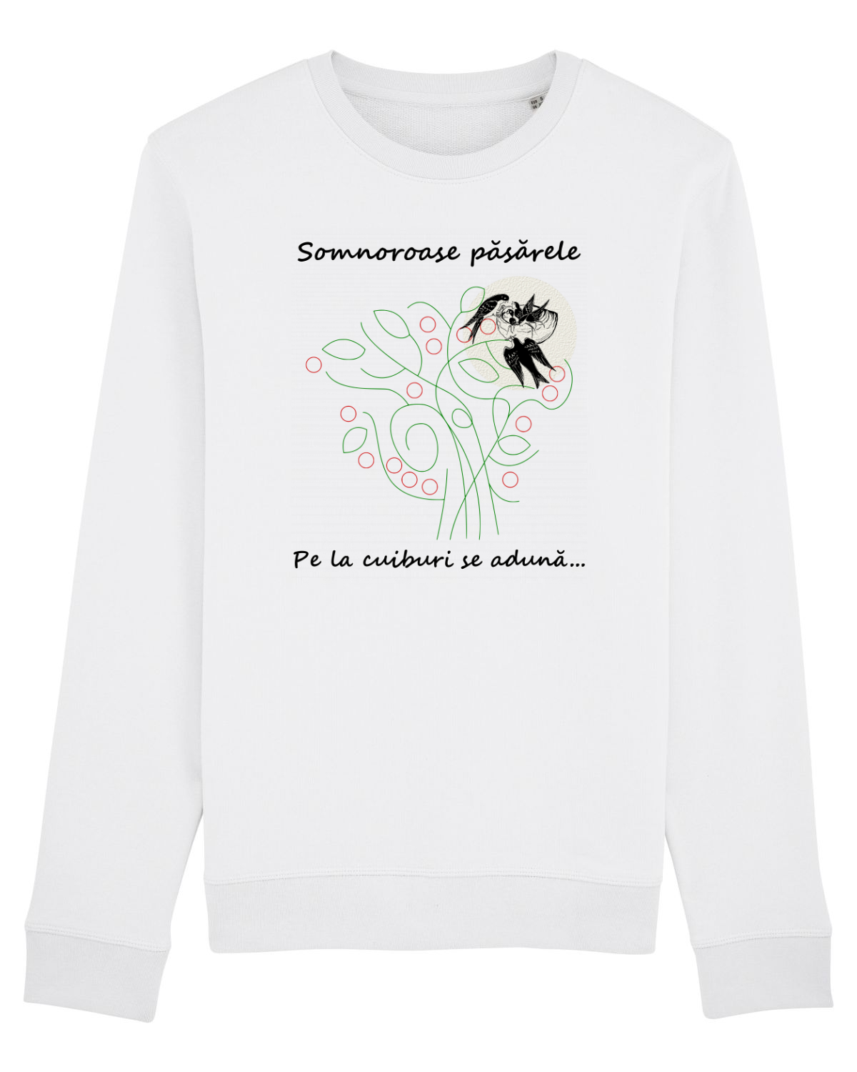 Bluză mânecă lungă Unisex Rise White