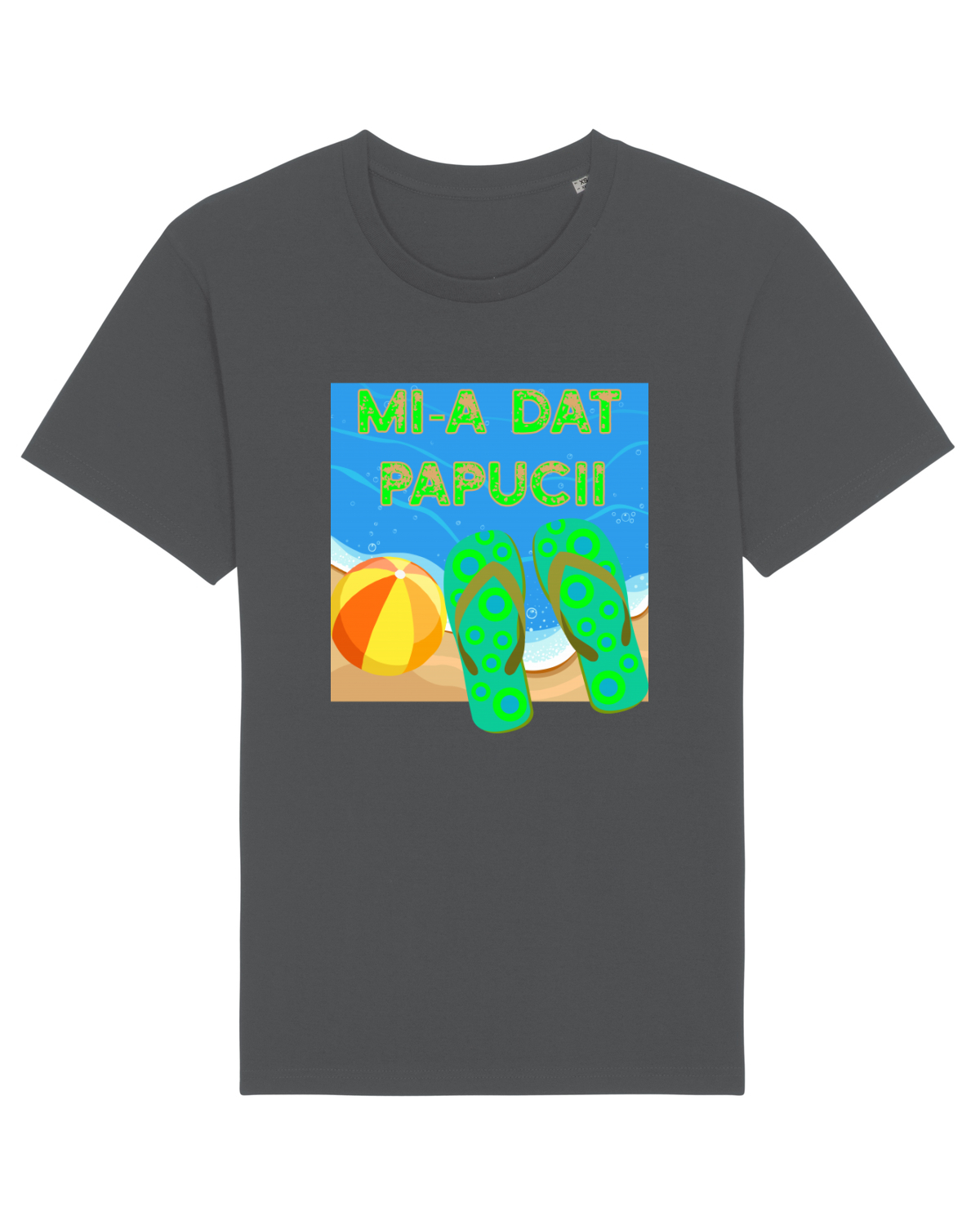 Tricou mânecă scurtă Unisex Rocker Anthracite