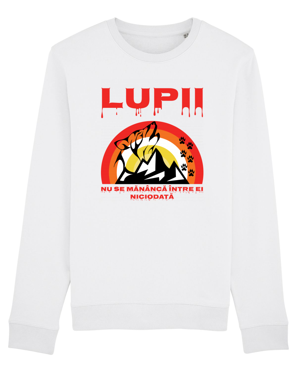 Bluză mânecă lungă Unisex Rise White