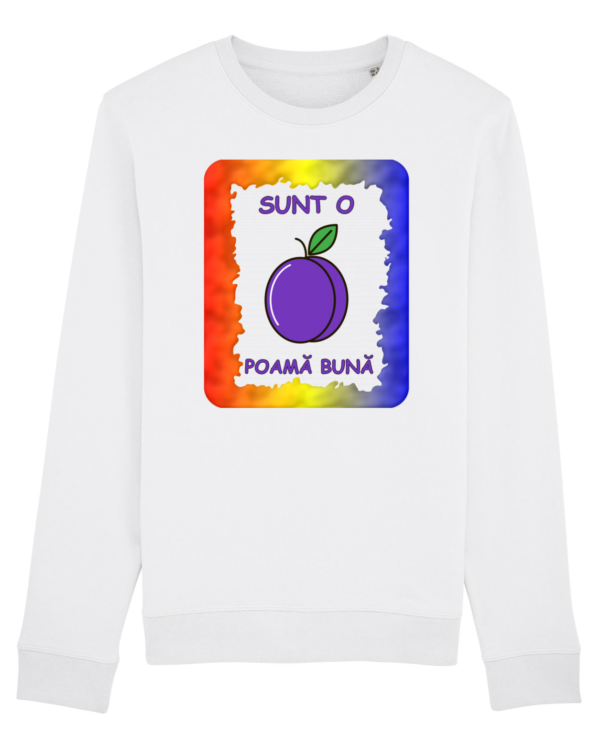 Bluză mânecă lungă Unisex Rise White