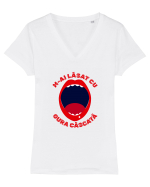 Cu gura căscată Tricou mânecă scurtă guler V Damă Evoker