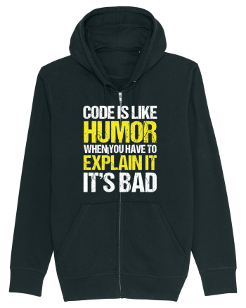 pentru programatori - Code is like humor Black