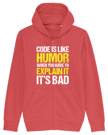 pentru programatori - Code is like humor Carmine Red