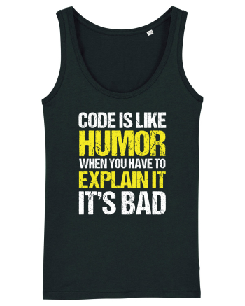 pentru programatori - Code is like humor Black
