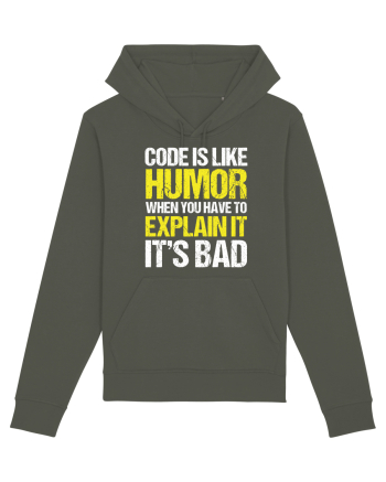 pentru programatori - Code is like humor Khaki