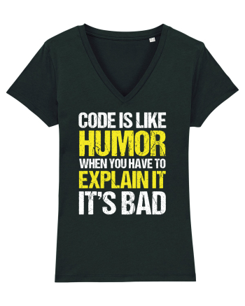 pentru programatori - Code is like humor Black