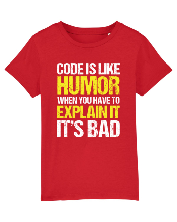 pentru programatori - Code is like humor Red