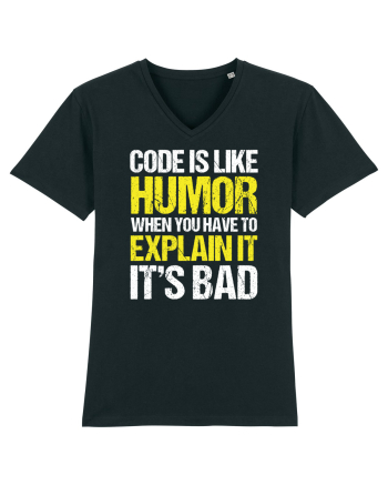 pentru programatori - Code is like humor Black
