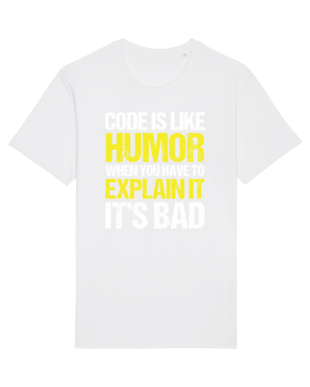 pentru programatori - Code is like humor White