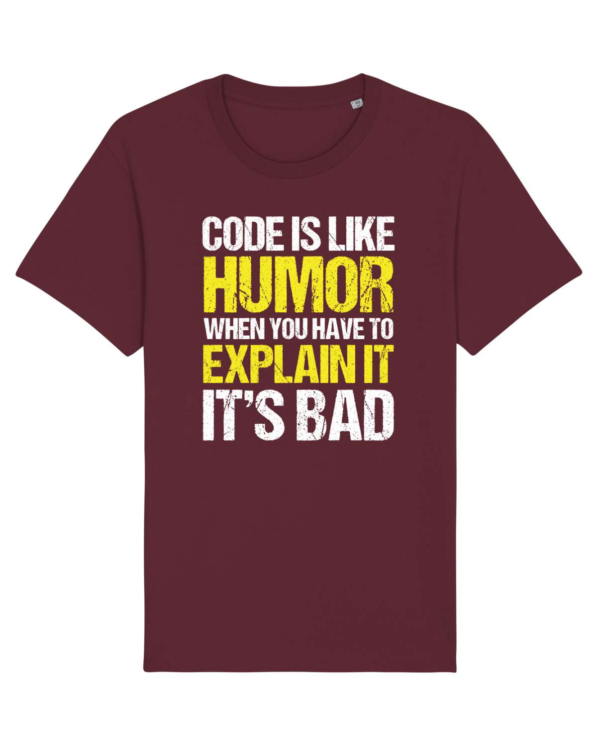 Tricou mânecă scurtă Unisex Rocker Burgundy