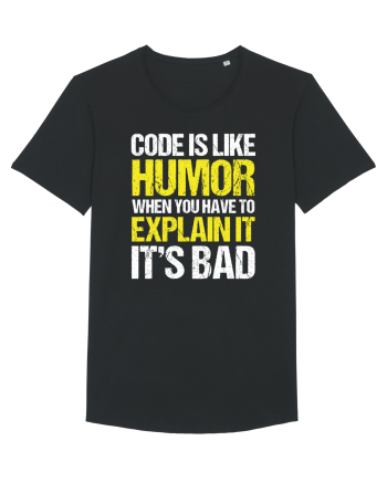 pentru programatori - Code is like humor Black