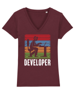 pentru programatori - Developer Tricou mânecă scurtă guler V Damă Evoker
