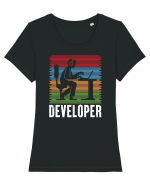 pentru programatori - Developer Tricou mânecă scurtă guler larg fitted Damă Expresser