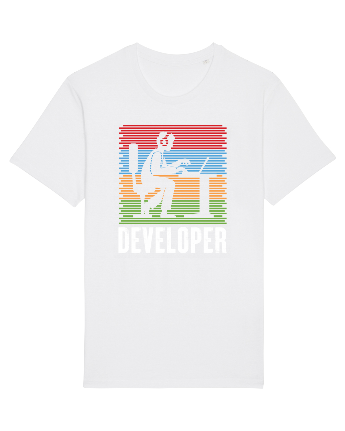 Tricou mânecă scurtă Unisex Rocker White