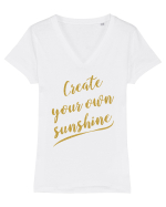 Răsărit Tricou mânecă scurtă guler V Damă Evoker