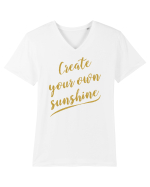 Răsărit Tricou mânecă scurtă guler V Bărbat Presenter