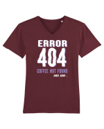 pentru programatori - Error 404 - coffee not found Tricou mânecă scurtă guler V Bărbat Presenter