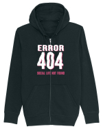 pentru programatori - Error 404 - social life not found Hanorac cu fermoar Unisex Connector