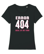 pentru programatori - Error 404 - social life not found Tricou mânecă scurtă guler larg fitted Damă Expresser