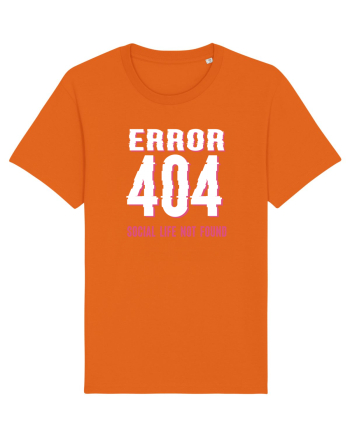 pentru programatori - Error 404 - social life not found Bright Orange