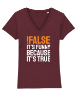 pentru programatori - Funny because it is true Tricou mânecă scurtă guler V Damă Evoker