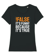 pentru programatori - Funny because it is true Tricou mânecă scurtă guler larg fitted Damă Expresser